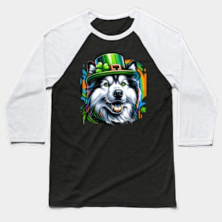 Yakutian Laika Celebrates St Patrick's Day with Style Baseball T-Shirt